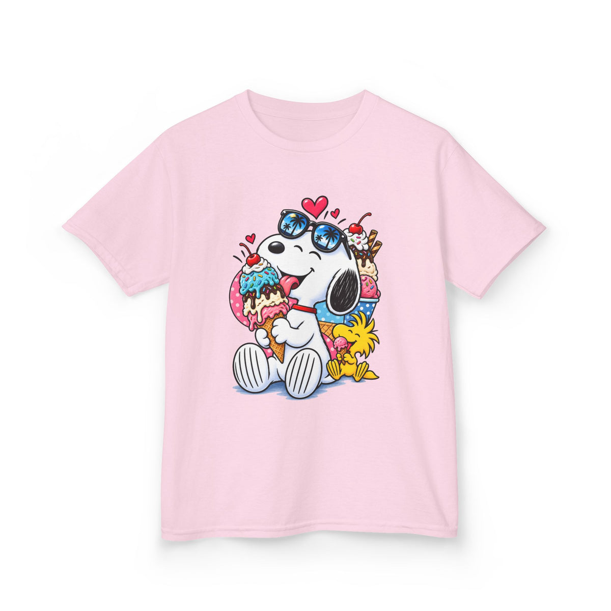 Kids Heavy Cotton™ Tee - Snoopy and Woodstock’s Ice Cream Day