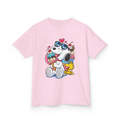 Kids Heavy Cotton™ Tee - Snoopy and Woodstock’s Ice Cream Day