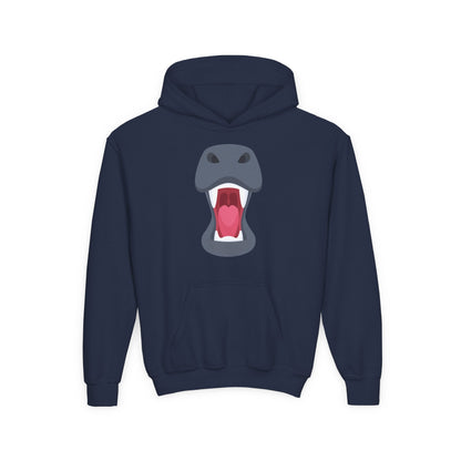 Youth Heavy Blend Hooded Sweatshirt -  Rhinos face Printify
