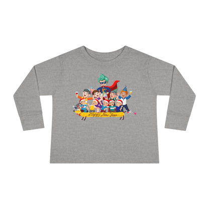 Toddler Long Sleeve Tee - Happy new year with friends - [[{"value":"Wonderwear Kid"}]]