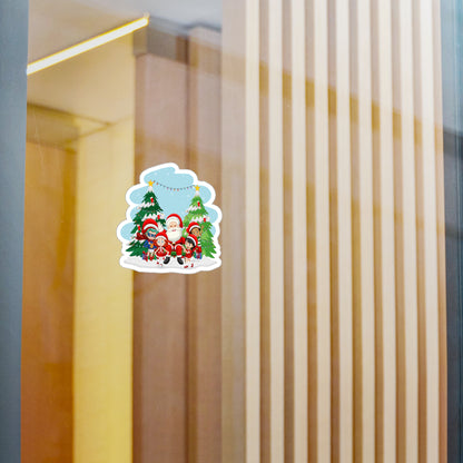 Christmas Kiss-Cut Vinyl Decals – Super kiddo with santa claus - [[{"value":"Wonderwear Kid"}]]