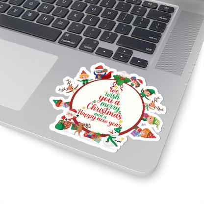 Kiss-Cut Stickers - We wish you a merry christmas - [[{"value":"Wonderwear Kid"}]]