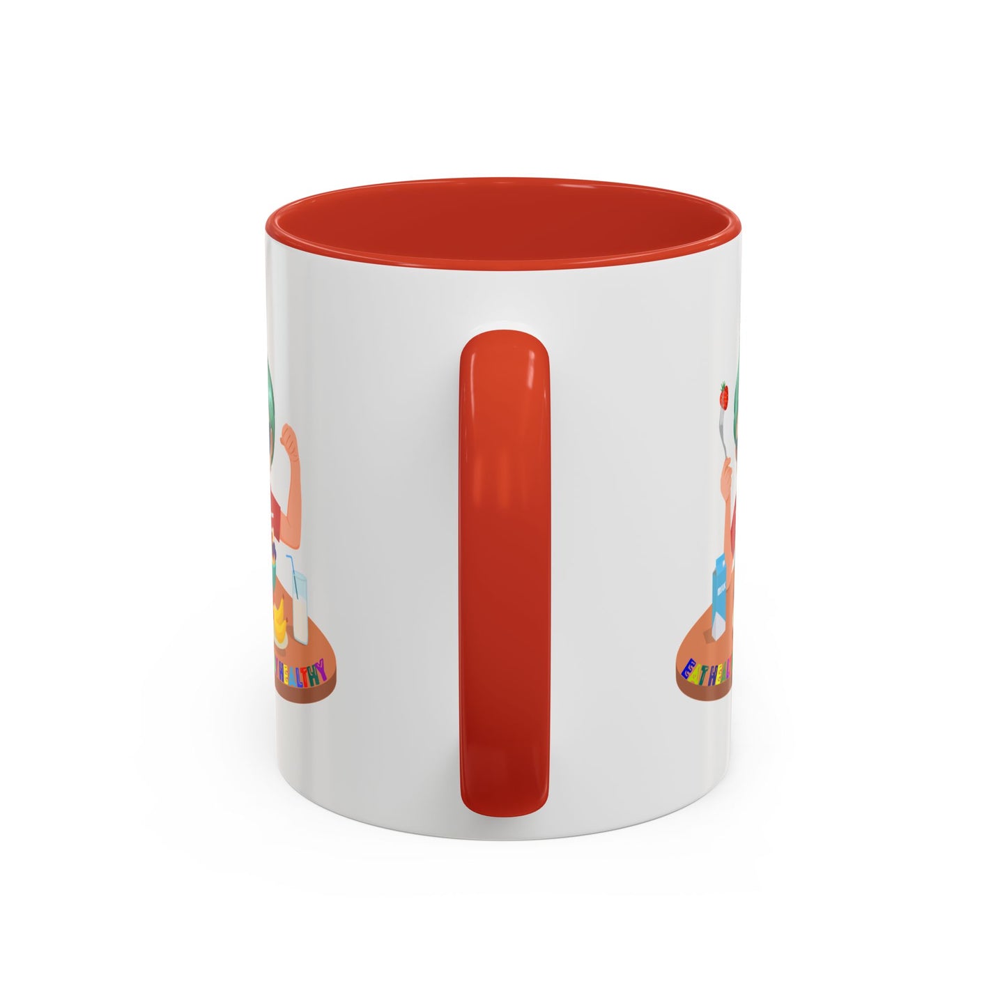 Accent Coffee Mug - super kiddo eating healthy food