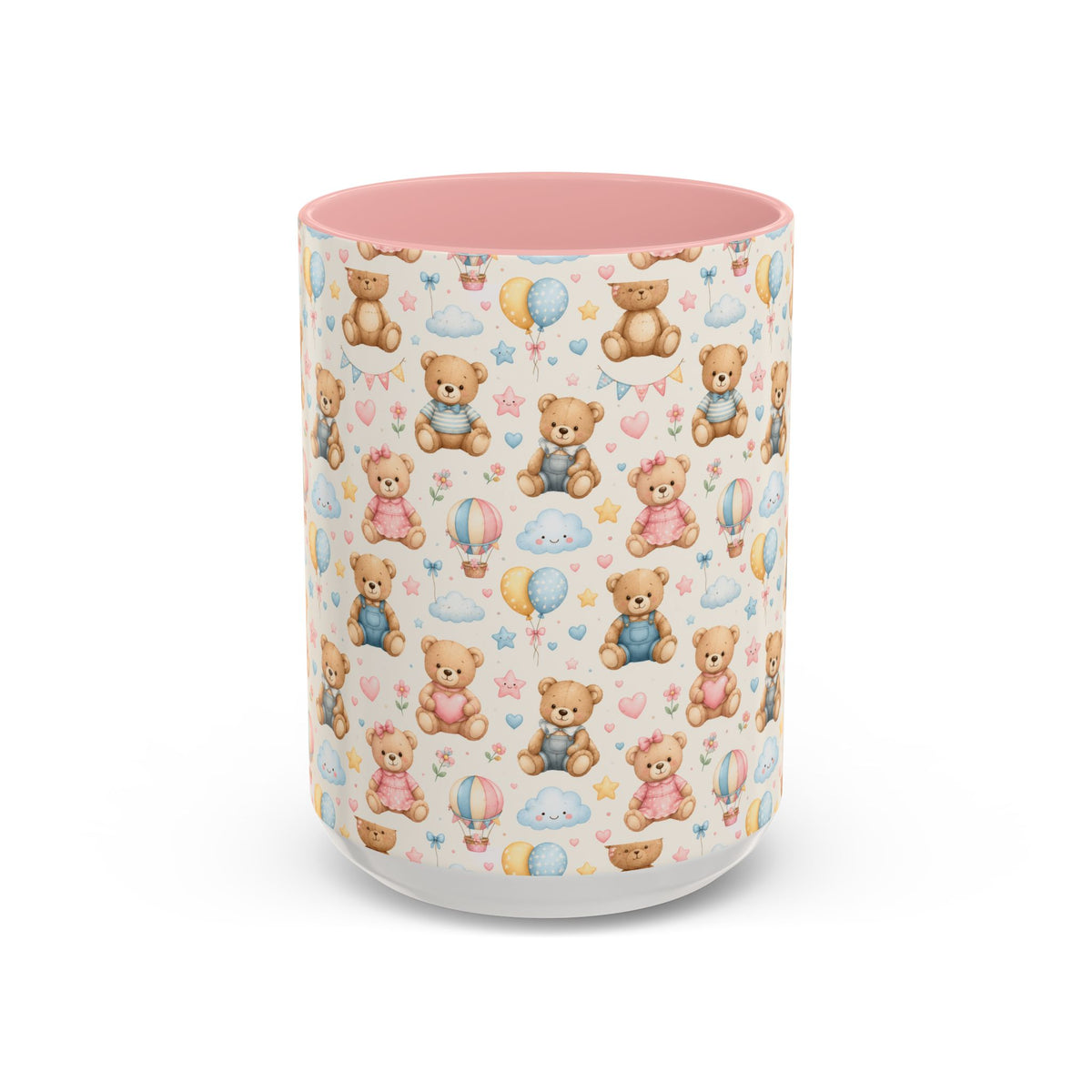 Accent Coffee Mug  (11/15 oz) - Pastel Teddy Bear Nursery