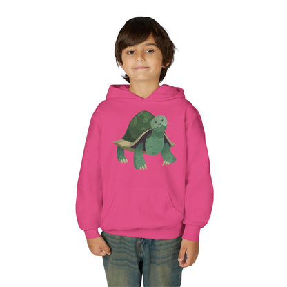 Youth hoodie with adorable turtle design Printify