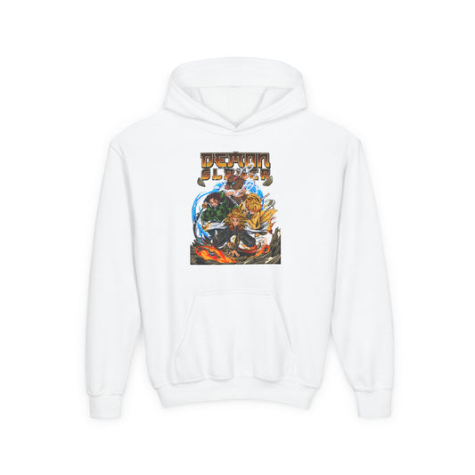 Youth Heavy Blend Hooded Sweatshirt - Demon slayer