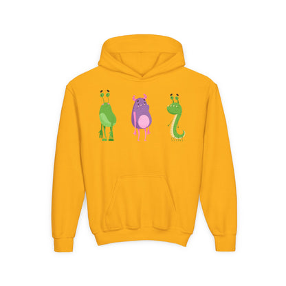 Youth Heavy Blend Hooded Sweatshirt -  Baby monsters Printify