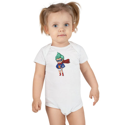 Baby Short Sleeve Onesie - Super Kid - [[{"value":"Wonderwear Kid"}]]