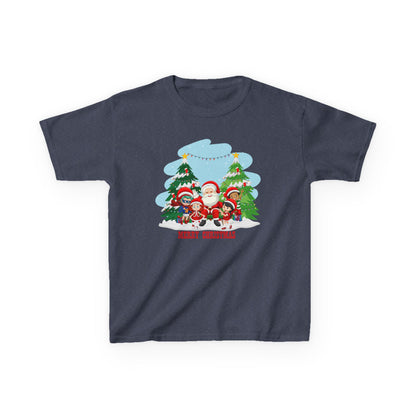 Kids Heavy Cotton™ Tee - Super kiddo with santa claus Merry christmas - [[{"value":"Wonderwear Kid"}]]