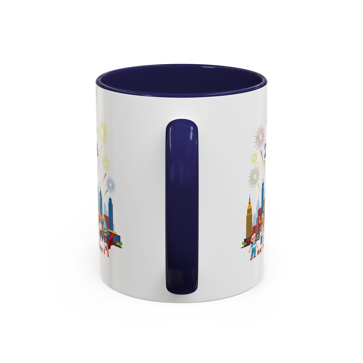 Accent Coffee Mug - Happy new year with fireworks