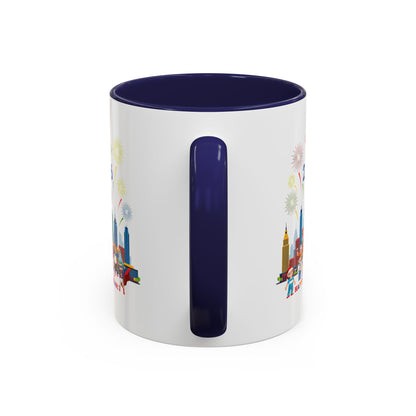 Accent Coffee Mug - Happy new year with fireworks - [[{"value":"Wonderwear Kid"}]]