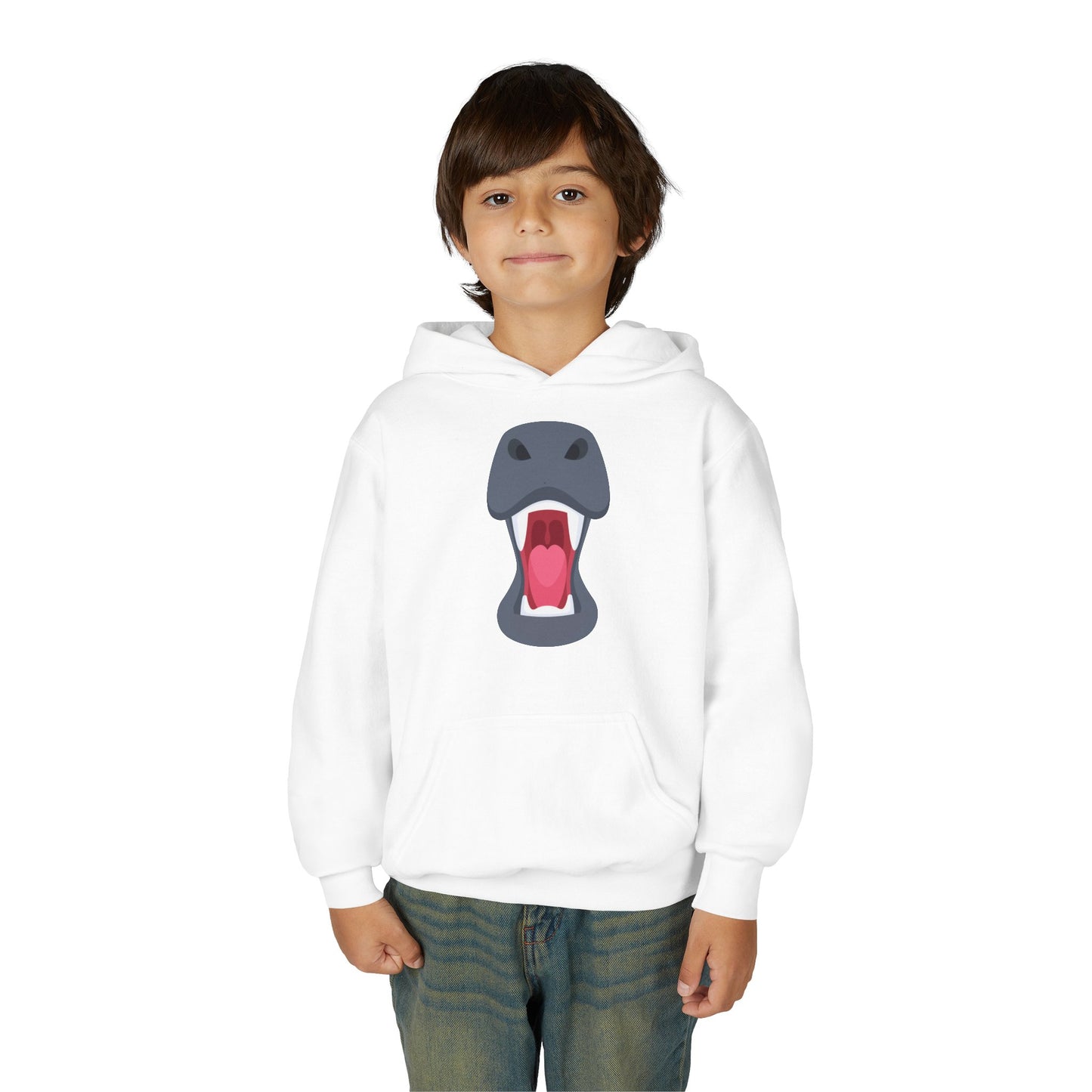 Youth Heavy Blend Hooded Sweatshirt -  Rhinos face