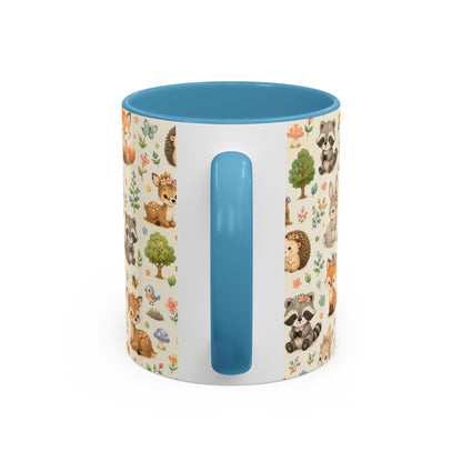 Accent Coffee Mug  (11/15 oz) - Whimsical Woodland Friends