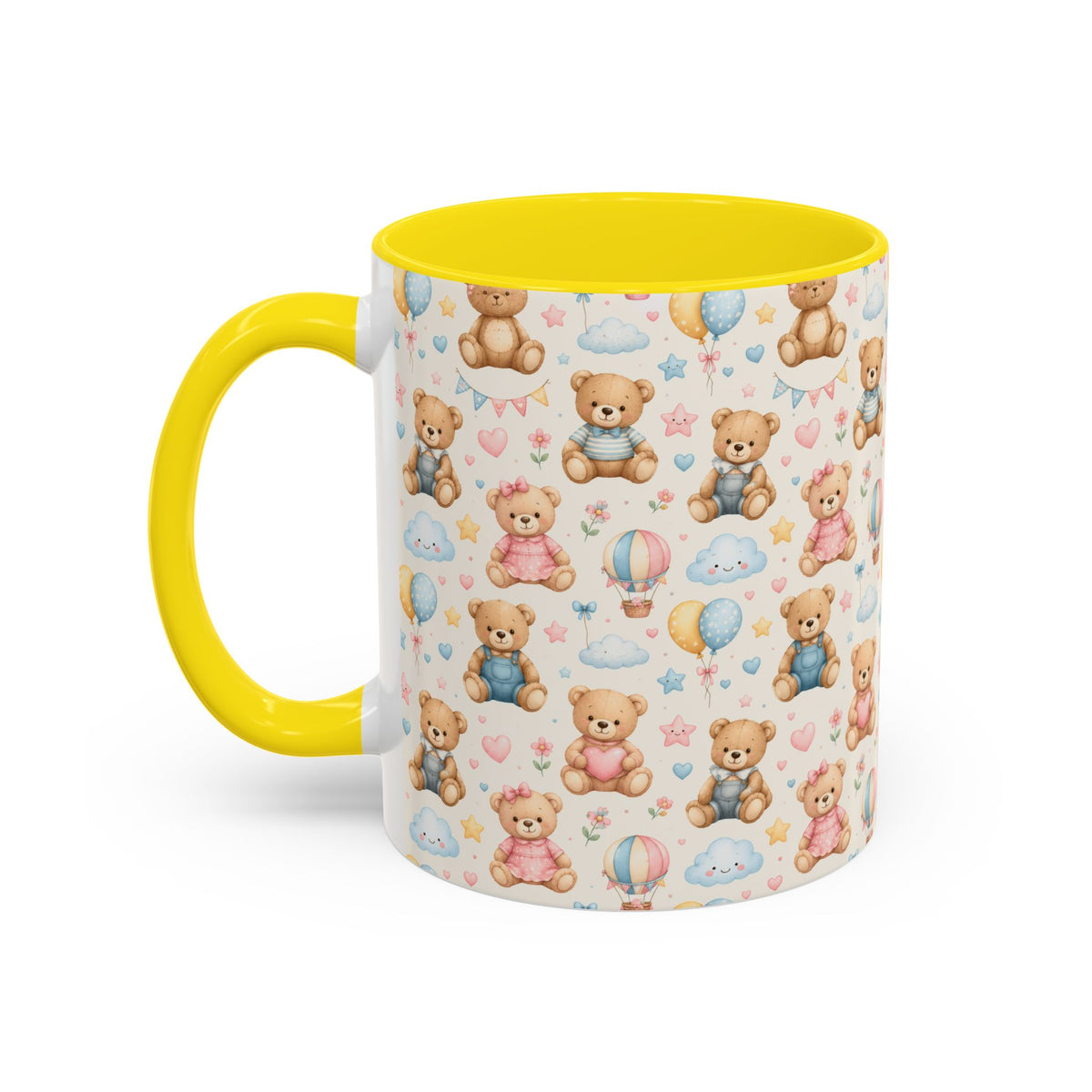 Accent Coffee Mug  (11/15 oz) - Pastel Teddy Bear Nursery