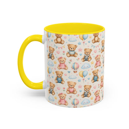 Accent Coffee Mug  (11/15 oz) - Pastel Teddy Bear Nursery