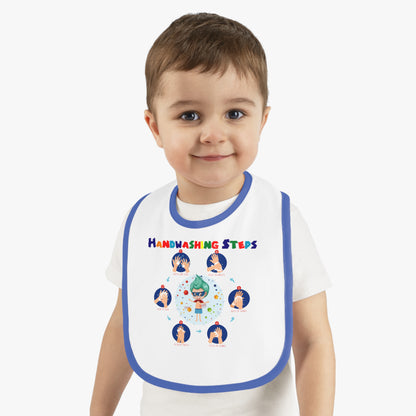Baby Bib - Super kiddo how to wash hand properly - [[{"value":"Wonderwear Kid"}]]