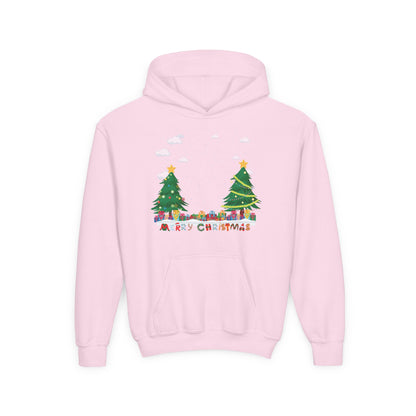 Youth Heavy Blend Hooded Sweatshirt - Christmas and snowing - [[{"value":"Wonderwear Kid"}]]