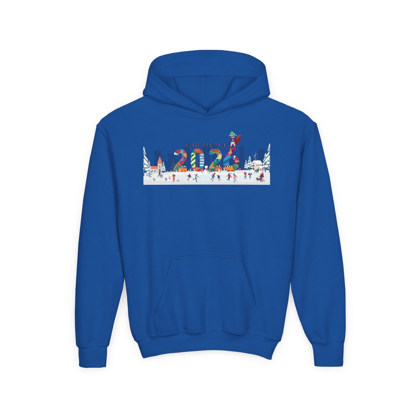 Youth Heavy Blend Hooded Sweatshirt - Happy 2026