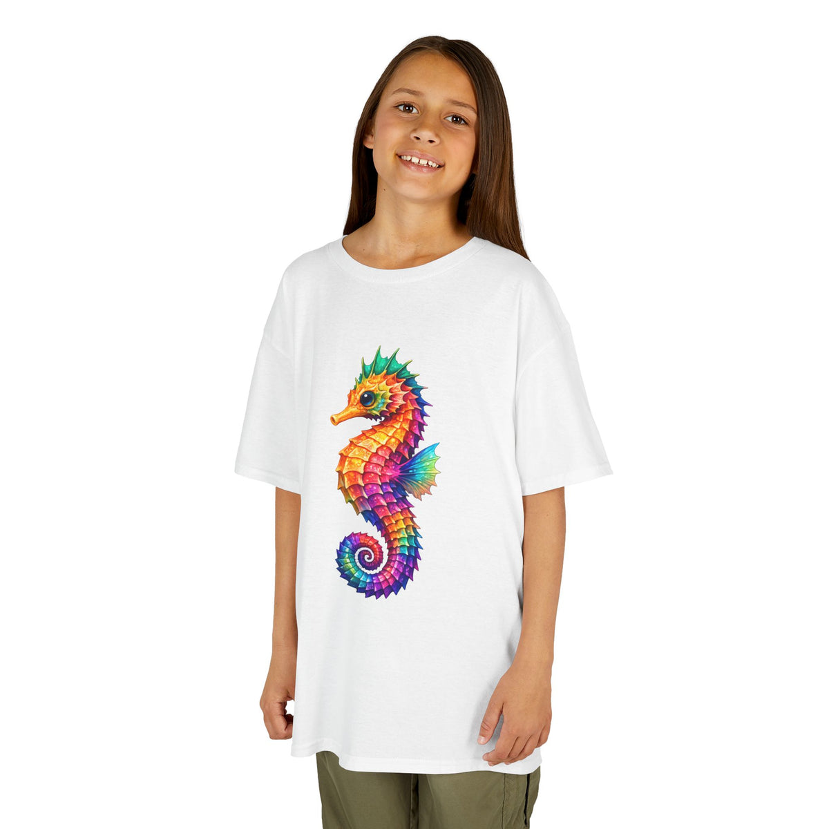 Kids Heavy Cotton™ Tee - vibrant seahorse