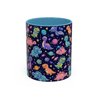 Accent Coffee Mug  (11/15 oz) - Cosmic dinosaurs