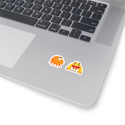 Kiss-Cut Vinyl Decals - Toothy monsters Printify
