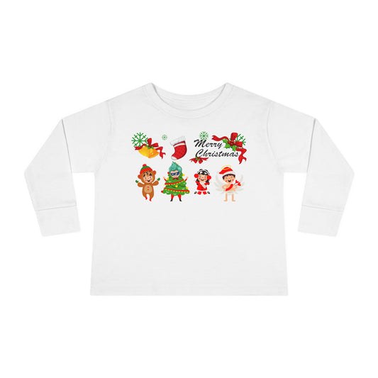 Toddler Long Sleeve Tee - Merry christmas from super kid - [[{"value":"Wonderwear Kid"}]]