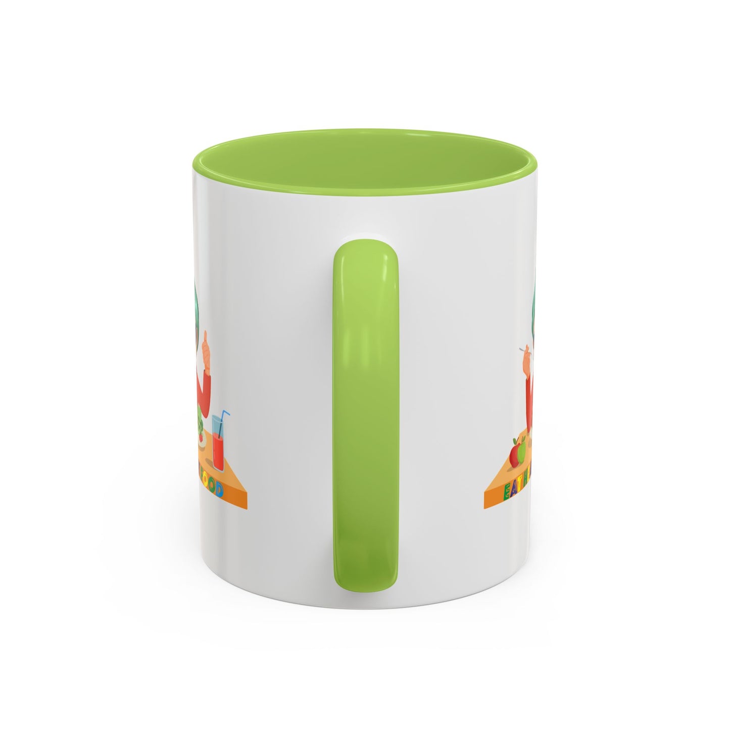 Accent Coffee Mug - Super kiddo eating healthy breafast