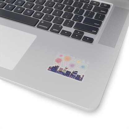 Kiss-Cut Stickers - Super kiddo with fireworks - [[{"value":"Wonderwear Kid"}]]