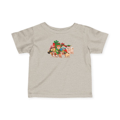 Infant Fine Jersey Tee - Christmas with super kiddo pet friends without text - [[{"value":"Wonderwear Kid"}]]