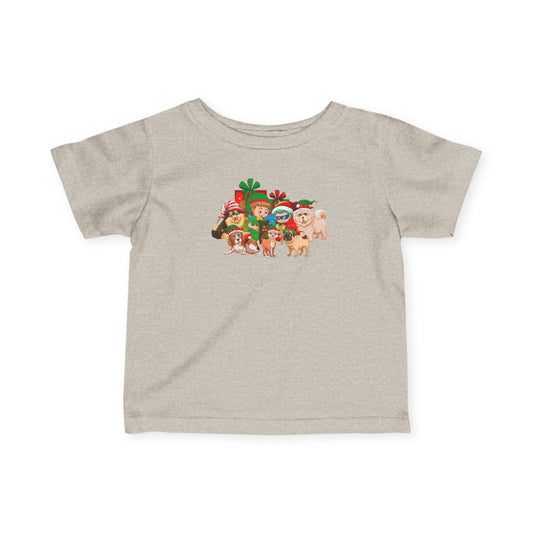Infant Fine Jersey Tee - Christmas with super kiddo pet friends without text - [[{"value":"Wonderwear Kid"}]]