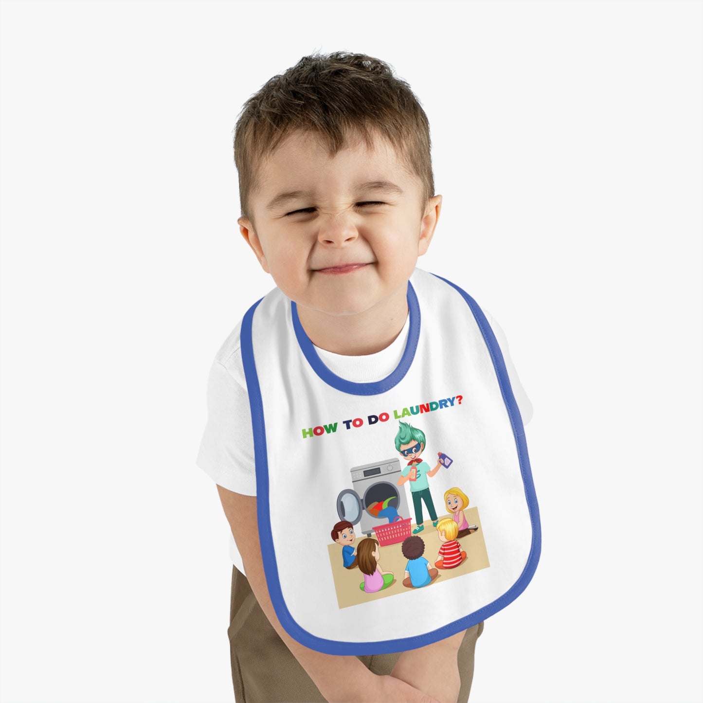 Baby Bib - super kiddo teaching laundry