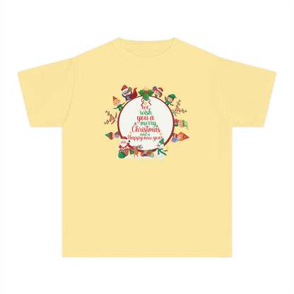 Youth Midweight Tee - We wish you a merry Christmas - [[{"value":"Wonderwear Kid"}]]