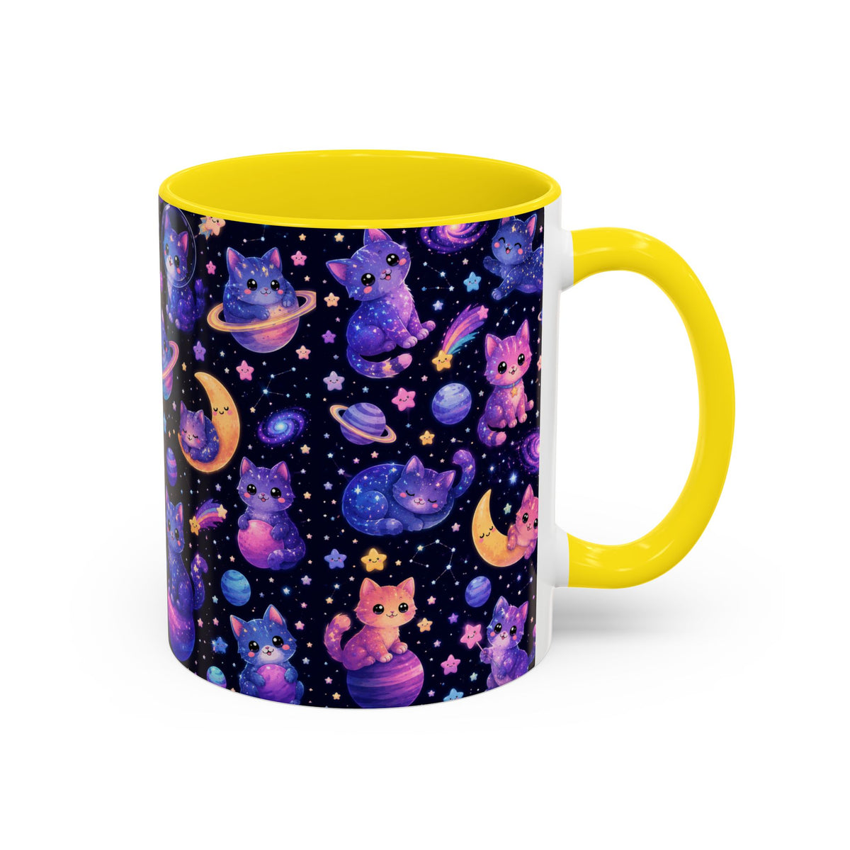 Accent Coffee Mug (11/15 oz) - Galaxy cats