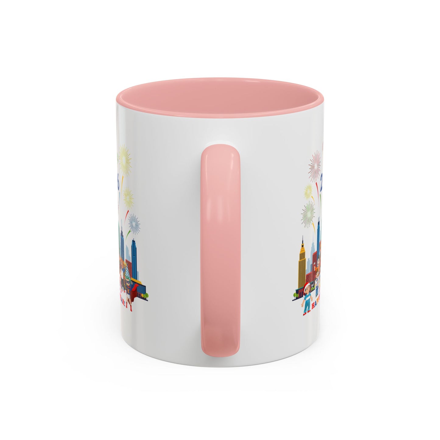 Accent Coffee Mug - Happy new year with fireworks