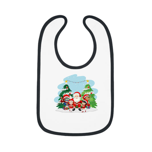 Baby Bib - Super kiddo with santa claus