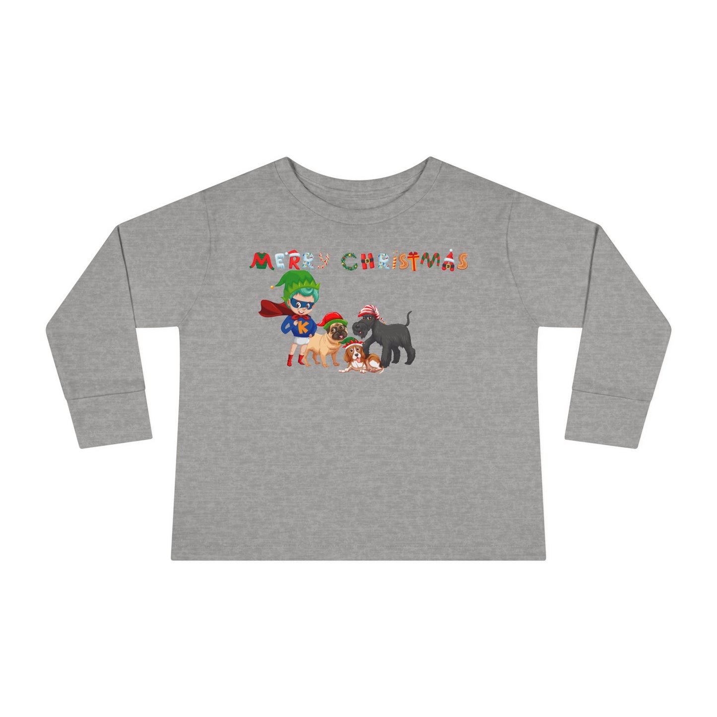 Toddler Long Sleeve Tee - Super kiddo woith pet friends - [[{"value":"Wonderwear Kid"}]]