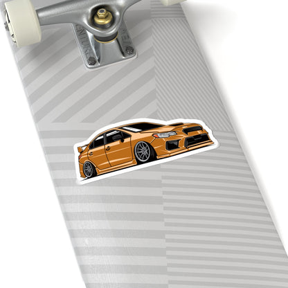 Kiss-Cut Stickers - Orange car Printify