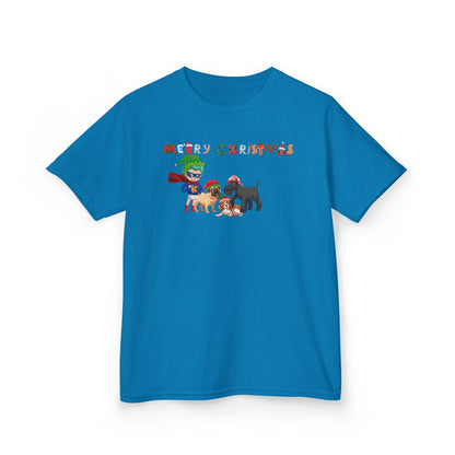 Kids Heavy Cotton™ Tee - Super kiddo woith pet friends - [[{"value":"Wonderwear Kid"}]]