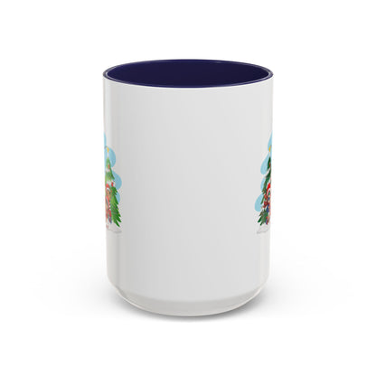 Accent Coffee Mug - Super kiddo with santa claus - [[{"value":"Wonderwear Kid"}]]