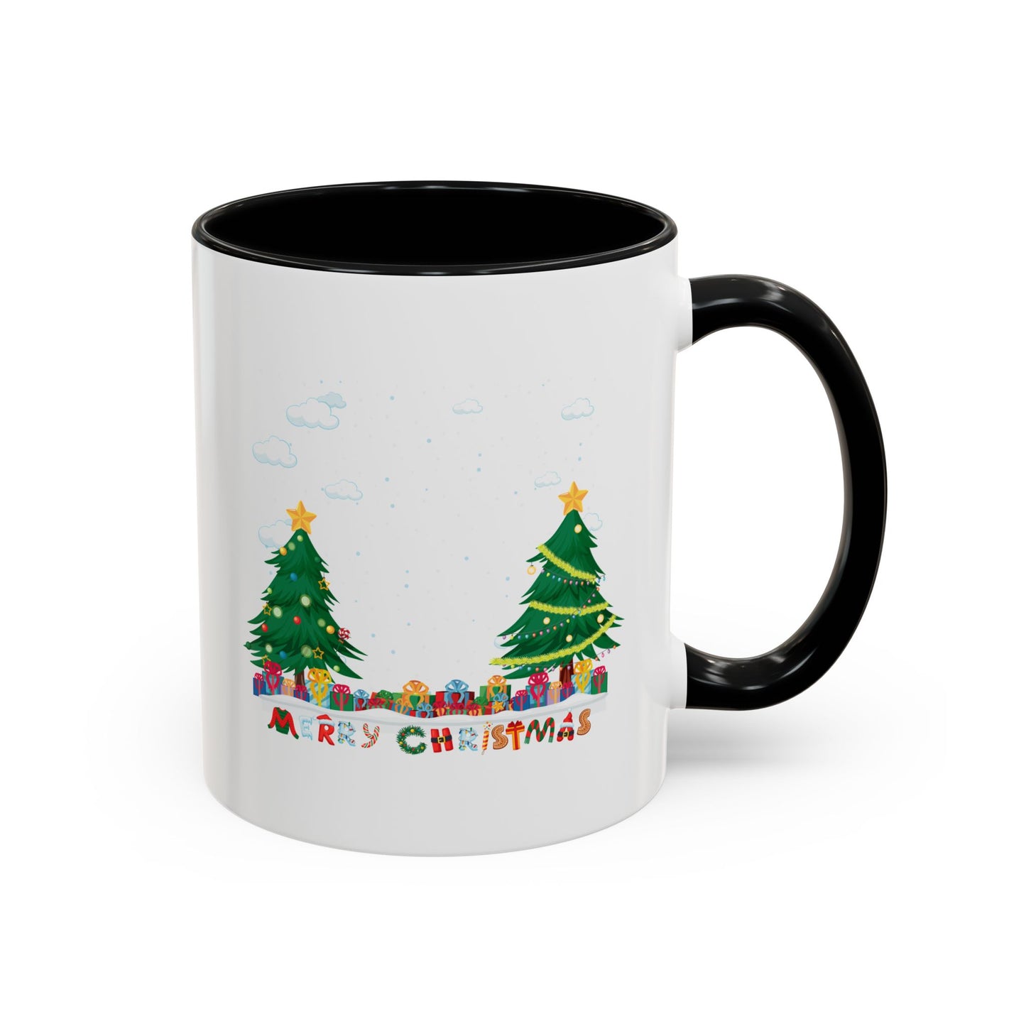 Accent Coffee Mug - Christmas and snowing
