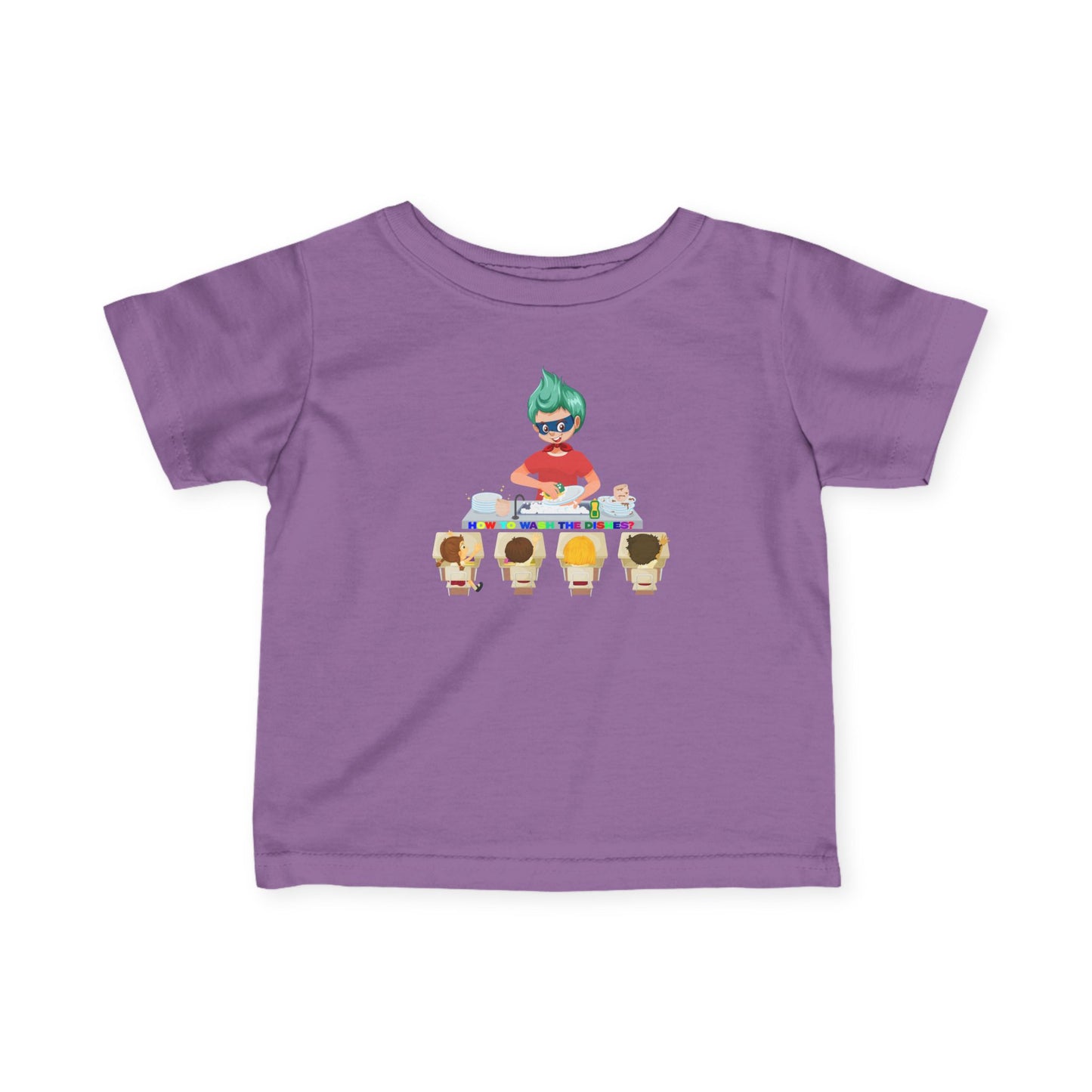 Infant Fine Jersey Tee - Little kiddo teaching to wash dishes