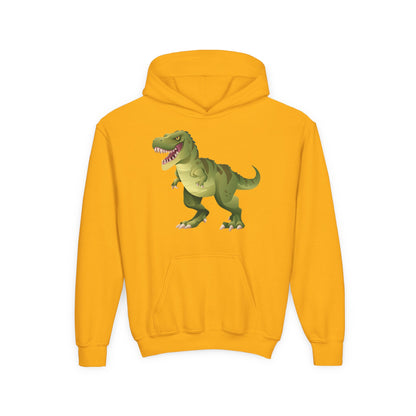 Youth Heavy Blend Hooded Sweatshirt - Tyrannosaurus Printify