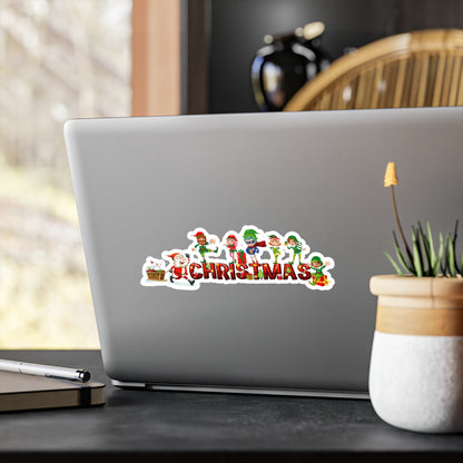 Christmas Kiss-Cut Vinyl Decals – Christmas with santa claus and friends - [[{"value":"Wonderwear Kid"}]]