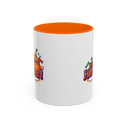Accent Coffee Mug - Happy halloween banner Printify