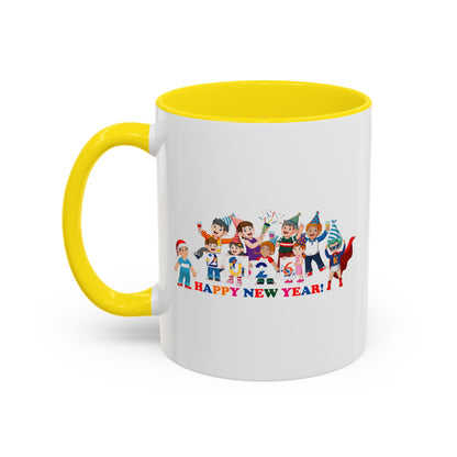 Accent Coffee Mug - Happy new year from super kiddo - [[{"value":"Wonderwear Kid"}]]