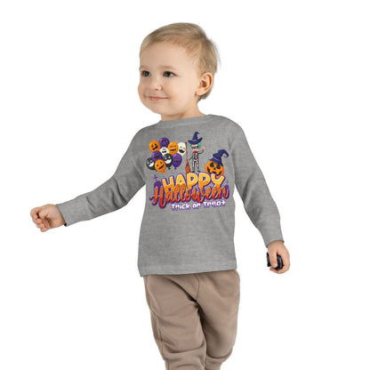 Toddler Long Sleeve Tee - Happy halloween trick or treat - [[{"value":"Wonderwear Kid"}]]