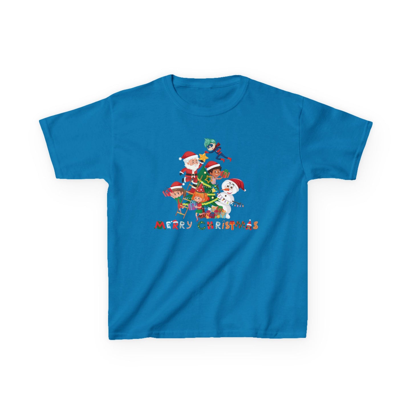 Kids Heavy Cotton™ Tee - Super kiddo making christmas tree with text - [[{"value":"Wonderwear Kid"}]]