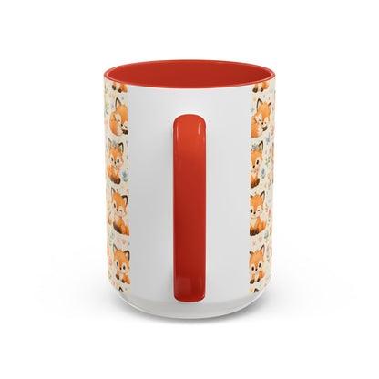 Accent Coffee Mug  (11/15 oz) - Baby foxes