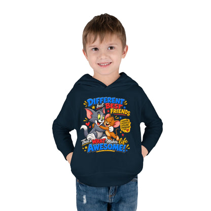 Toddler Hoodie — Tom and Jerry - Different, Best Friends
