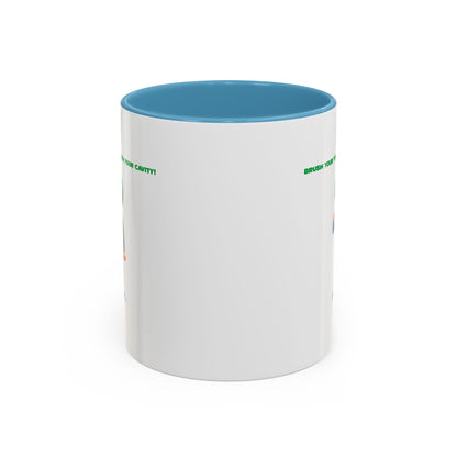 Accent Coffee Mug - Super kiddo brushing teeth - [[{"value":"Wonderwear Kid"}]]